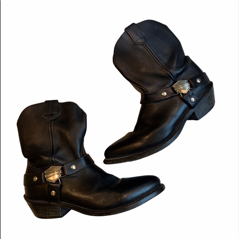 Harley-Davidson  Black Western Bar Shield Boots